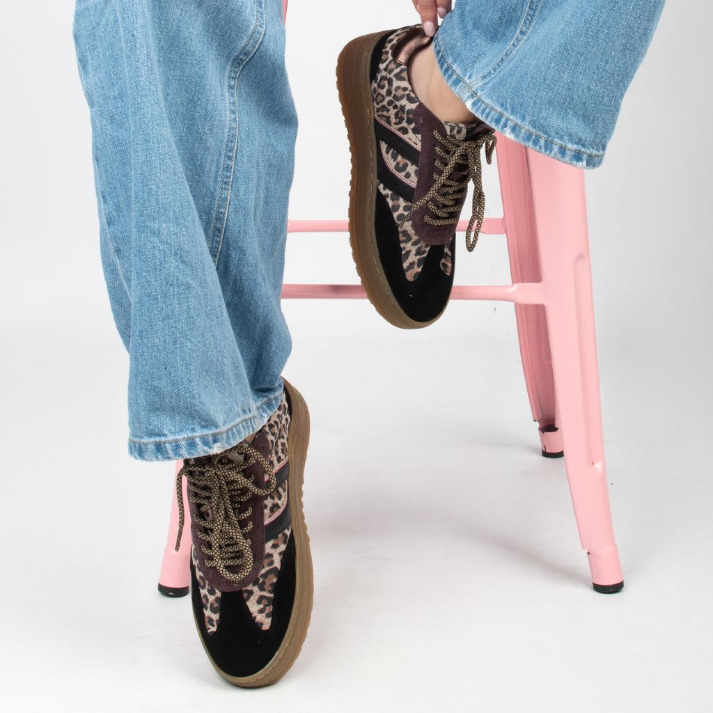 Poelman ANEMONE Sneaker - Black / Brown / Pink