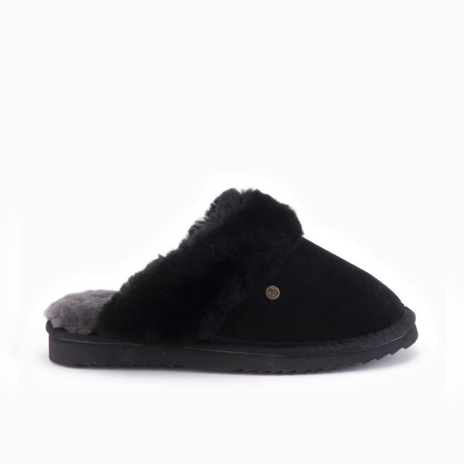 Warmbat Flurry Slipper - Black Black