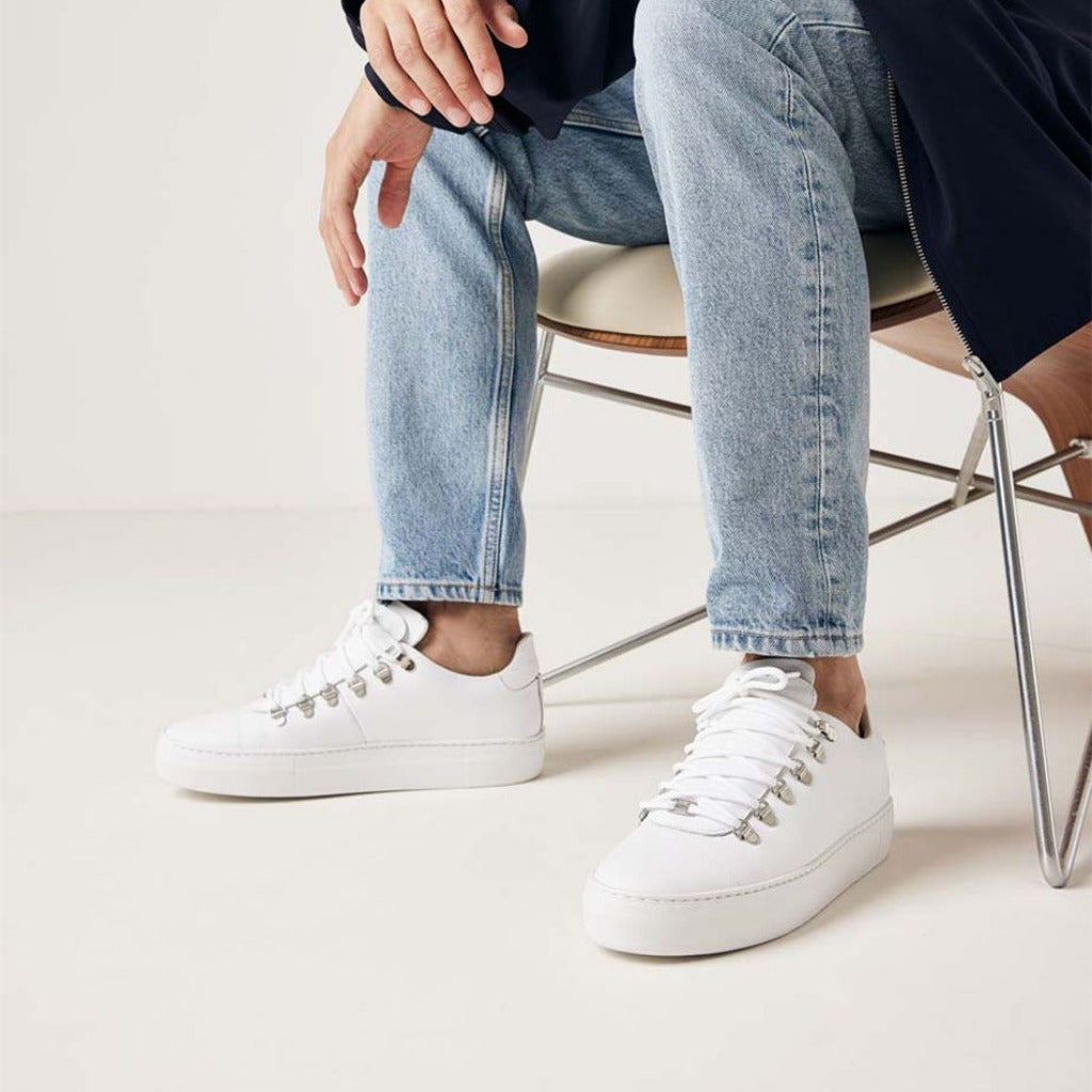 Nubikk Jagger Classic M -  White Leather Silver