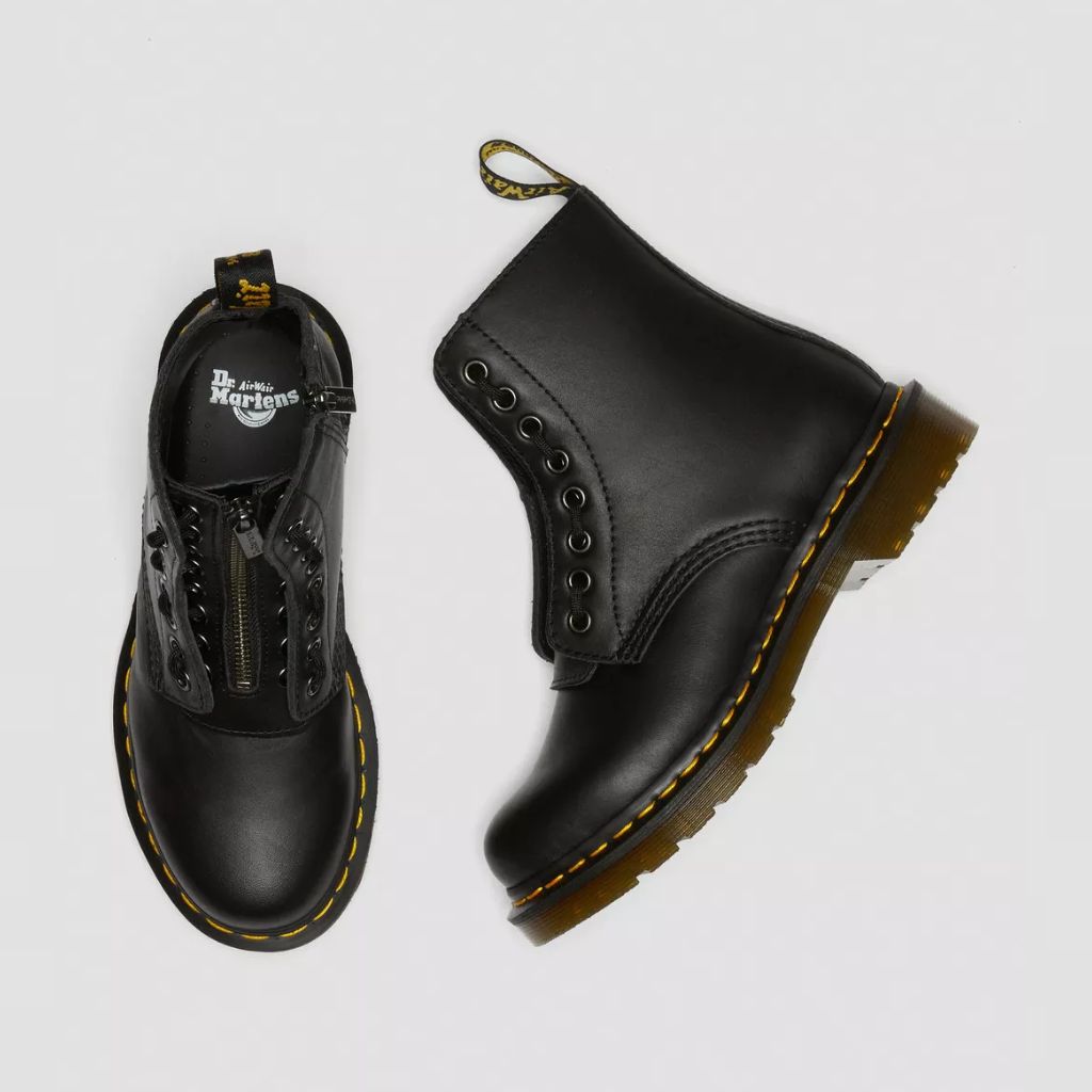 Dr. Martens 1460 Pascal Front Zip -  Black Nappa