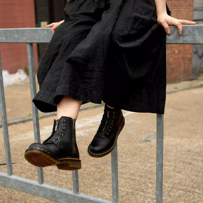 Dr. Martens 1460 Pascal Front Zip -  Black Nappa