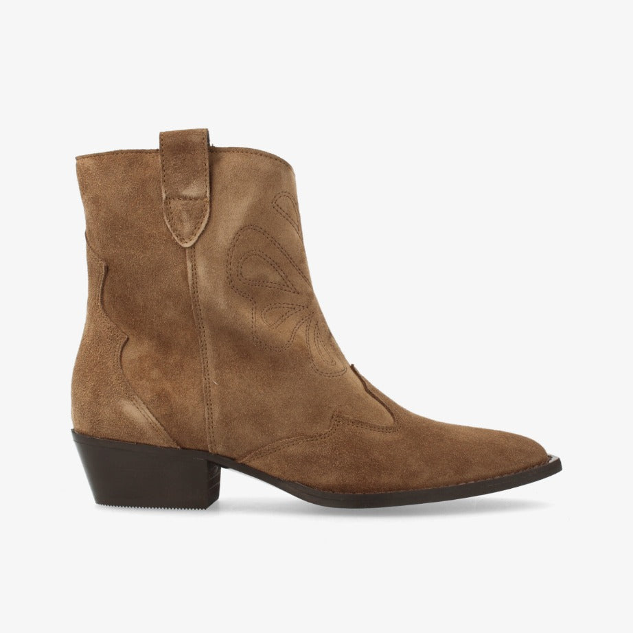 Red-Rag Western Low Boot -  Taupe Suede