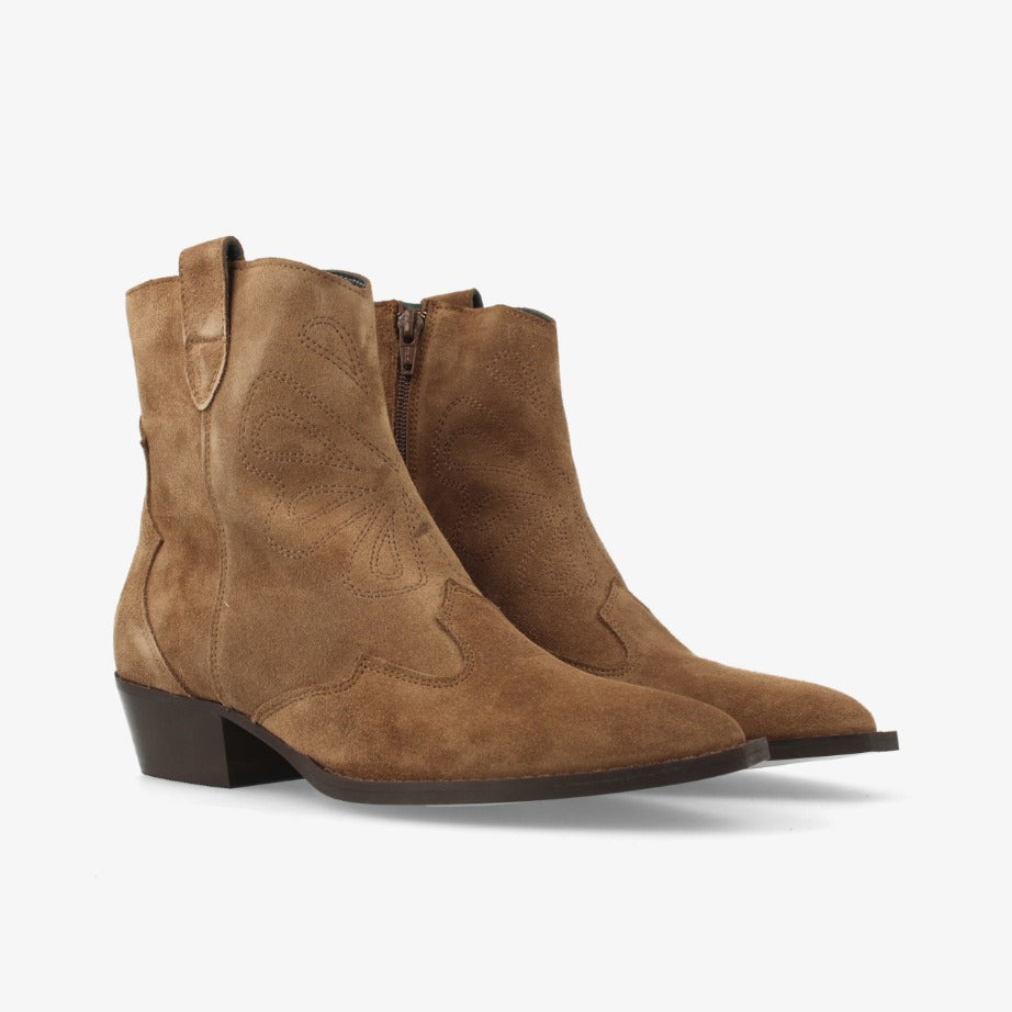 Red-Rag Western Low Boot -  Taupe Suede